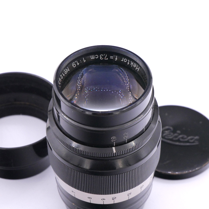 S-H-KUFJCD_2.jpg - Ernst Leitz Wetzlar MF 7,3cm F/1.9 Hektor Lens in LTM Mount  - Image 1