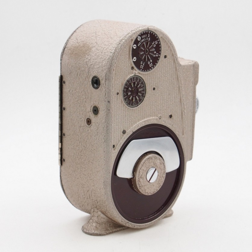 S-H-N9CTLR_2.jpg - G.B.Bell & Howell Model 605 Double Run Eight Movie Camera with Taylor & Hobson 0.5in F/2.5 Trital Lens - Image 1