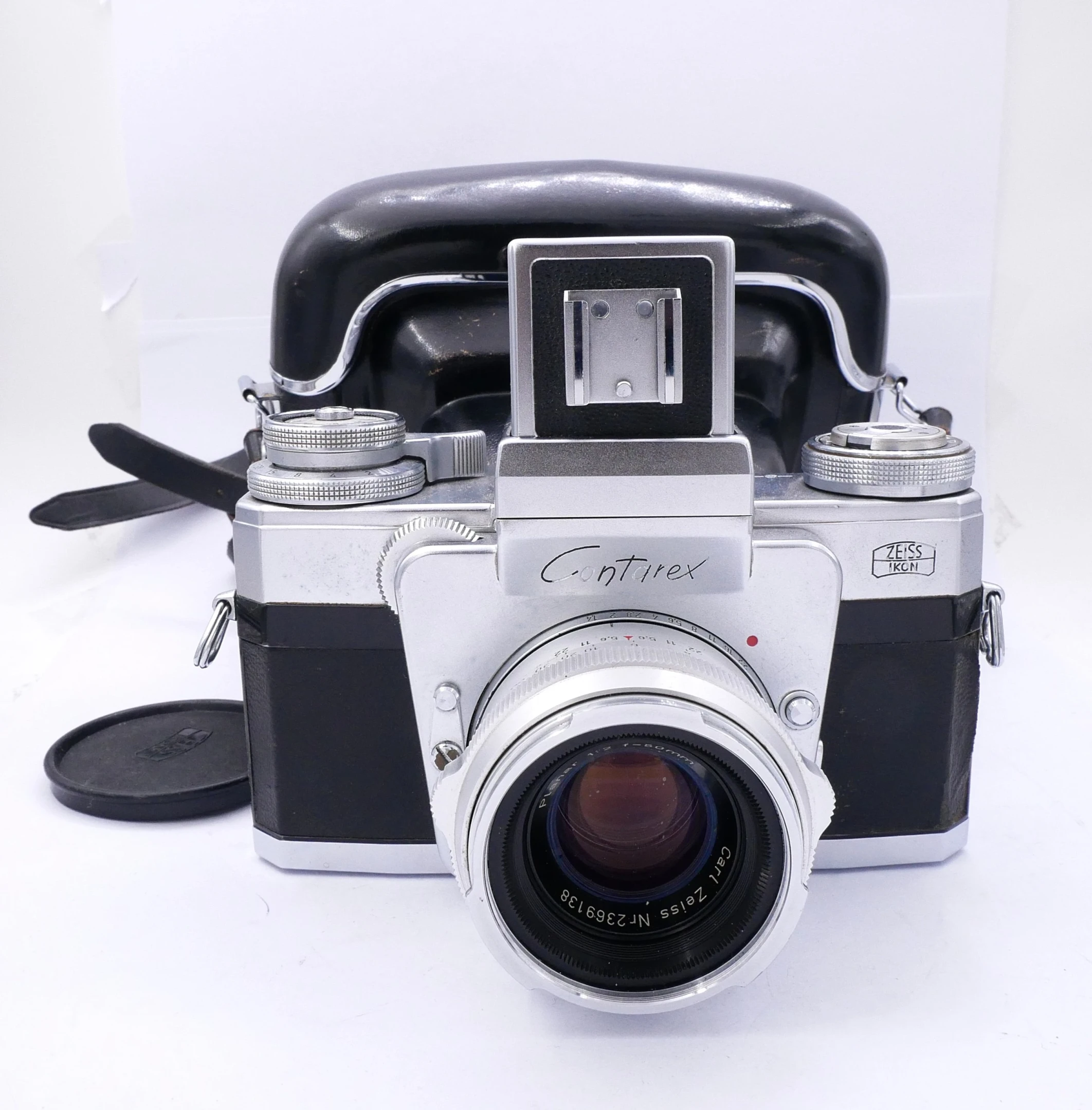 Zeiss Ikon Contarex Early with Waist level Finder and 50mm F/2 Planar Lens - Best Available Image