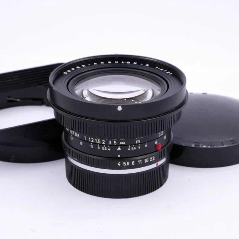 Best image for Leica MF 21mm F/4 Super-Angulon-R Lens incl the matching 12506 Hood