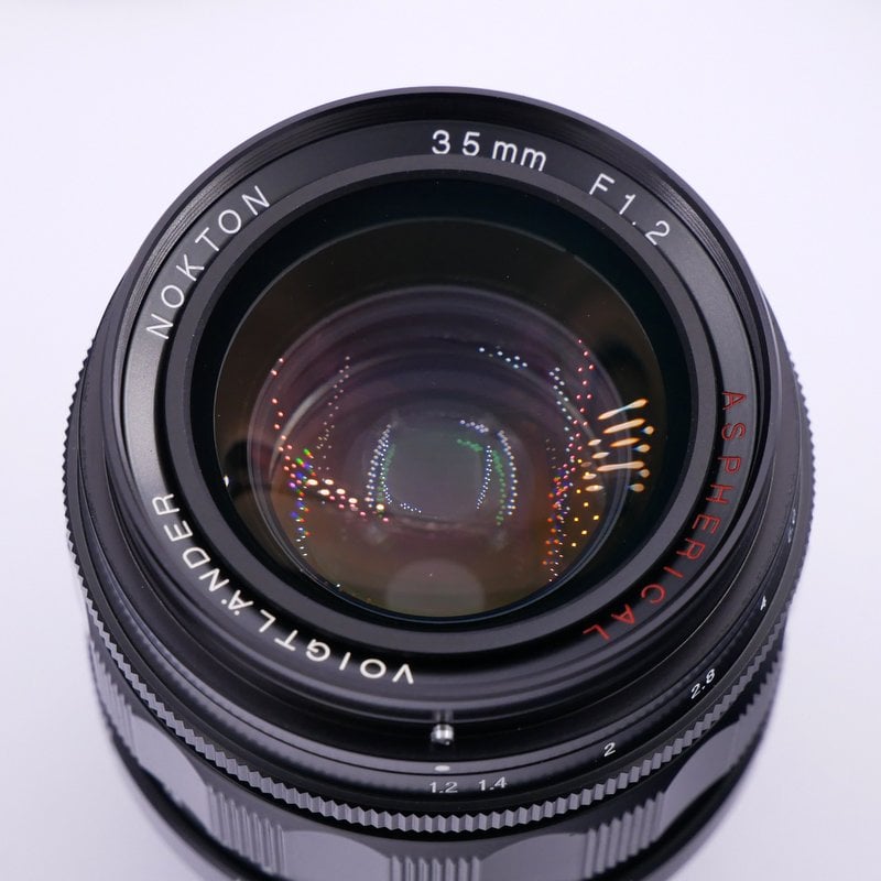 S-H-XH9A7V_2.jpg - Voigtlander MF 35mm F/1.2 Asph Nokton Lens in Leica M Mount + Matching Voigtlander Metal Hood and Push on Cap. - Image 1